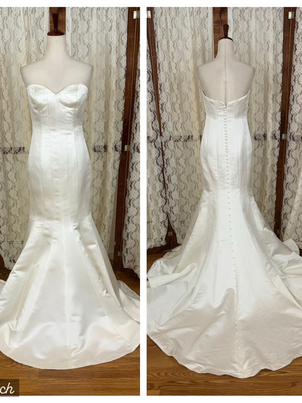 Stunning Laine Berry Couture Satin Panel Wedding Gown